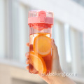 BPA bezpłatna przenośna plastikowa butelka z wodą promocyjną plastikową butelkę z wodą z odłączaną słomką